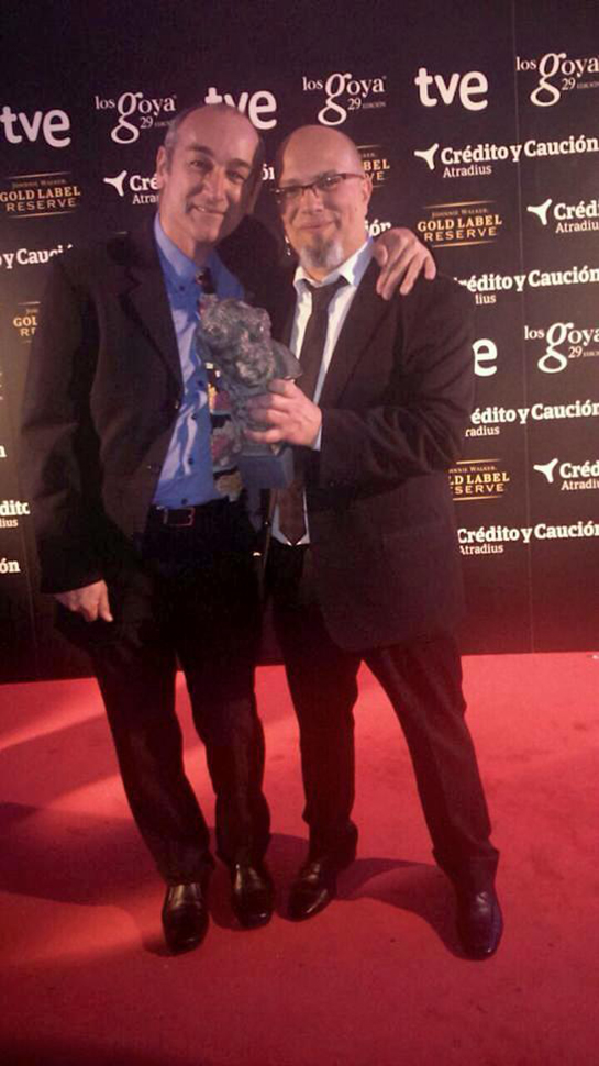 Sánchez Montes, con el Goya a la mejor película cosechado este 2015. Foto: aG