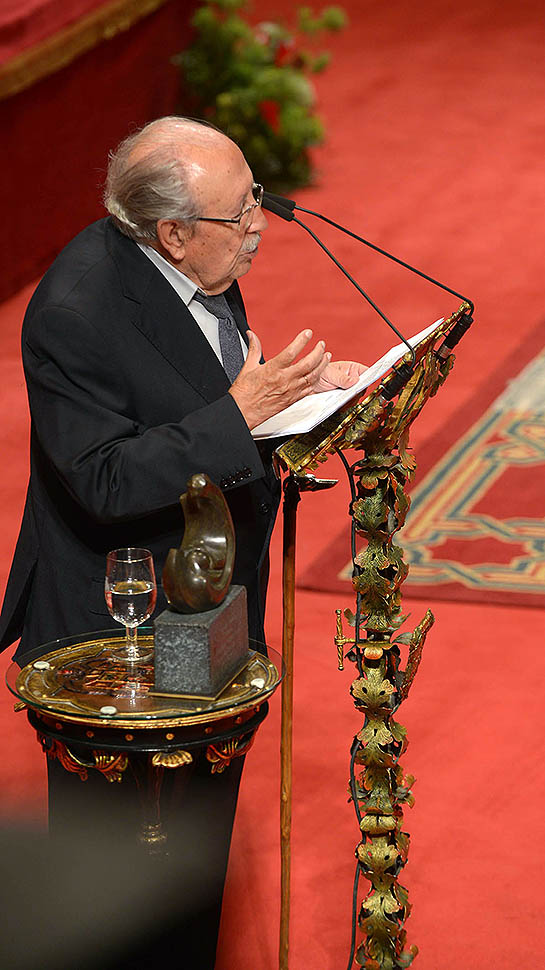 Guillén, durante su discurso. Foto: Javier Algarra