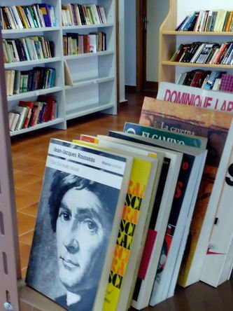 Algunos libros todavía esperan para ser catalogados. Foto: Noelia S. Lorca