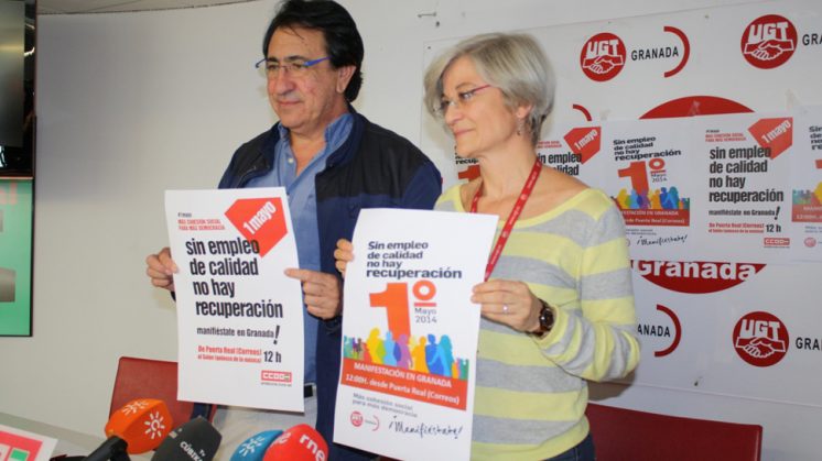 UGT y CCOO celebran en Granada el acto central del 1º de Mayo en Andalucía