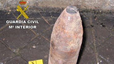 La Guardia Civil destruye un proyectil de artillería de la Guerra Civil