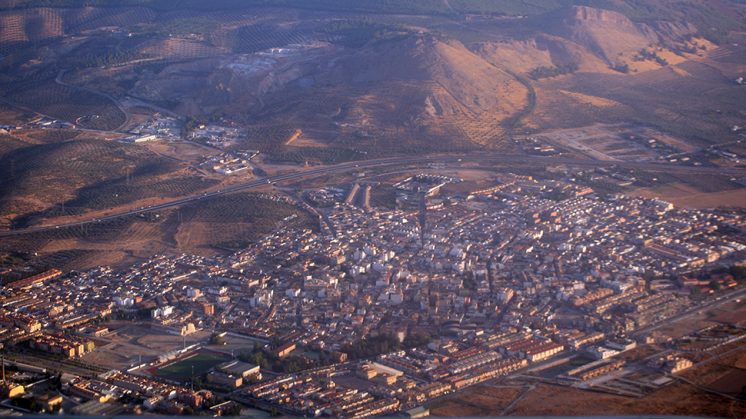 Imagen aérea de Atarfe, uno de los municipios que ha ganado población en los últimos años. Foto: Luis F. Ruiz