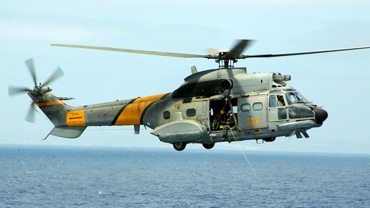 El helicóptero siniestrado era como este. Foto: Ministerio de Defensa