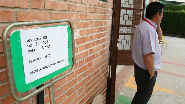 El colegio electoral de Valderrubio contará con dos mesas electorales. Foto: Luis F. Ruiz