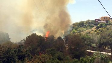 Declarado un incendio forestal en Salobreña
