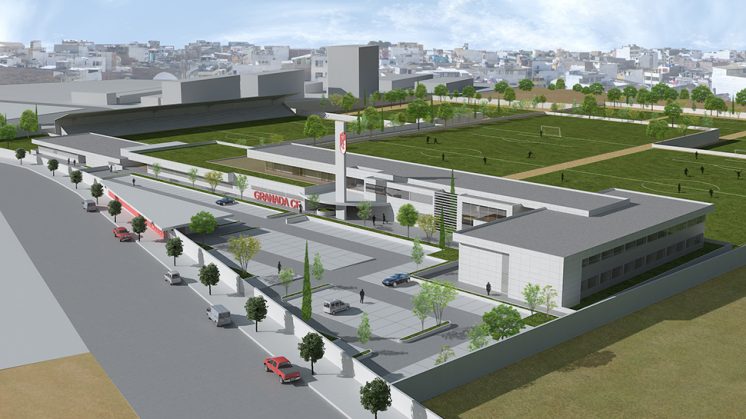Plano de la futura ciudad deportiva del Granada tras su realización. Foto: Granada CF