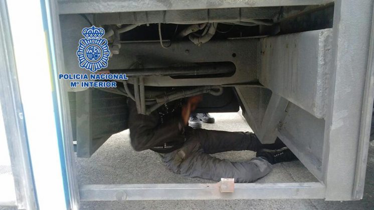 El hombra a sido arrestado por infracción a la Ley de Extranjería al intentar acceder por un punto no habilitado al territorio nacional. Foto: Ministerio del Interior