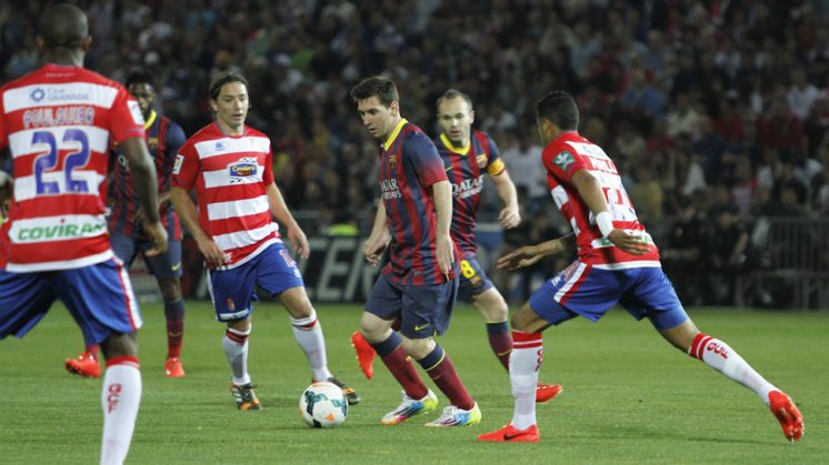 Messi es una de las preocupaciones del Granada CF sobre el Camp Nou. Foto: Álex Cámara