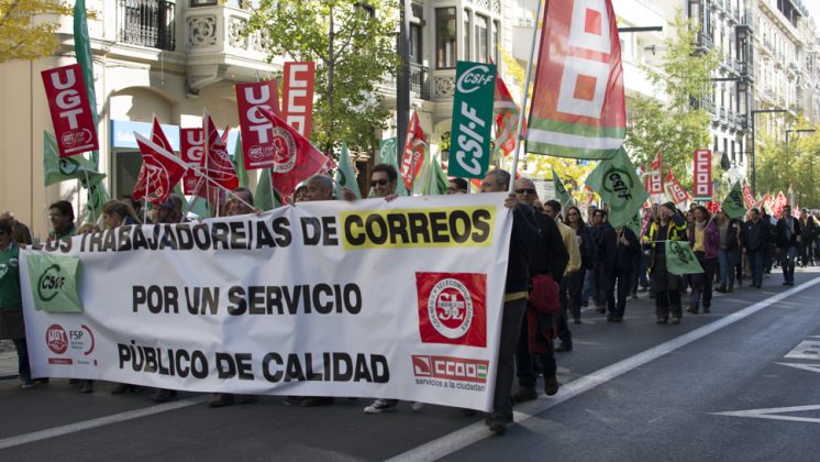 Una de las movilizaciones, que van a culminarán este 27 de noviembre en Madrid, con la convocatoria de una huelga general y una gran manifestación. Foto: Alberto Franco
