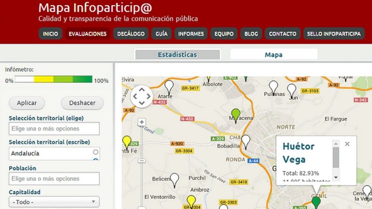 La web municipal de Huétor Vega es la de mayor transparencia de Granada 