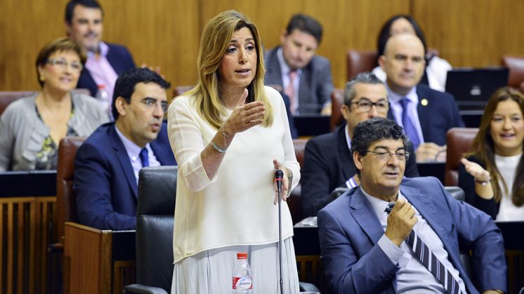 Susana Díaz, durante un pleno del Parlamento de Andalucía. Foto: Junta de Andalucía