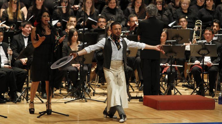 Juan Andrés Maya ha protagonizado parte del espectáculo flamenco y musical de la ceremonia. Foto: Álex Cámara