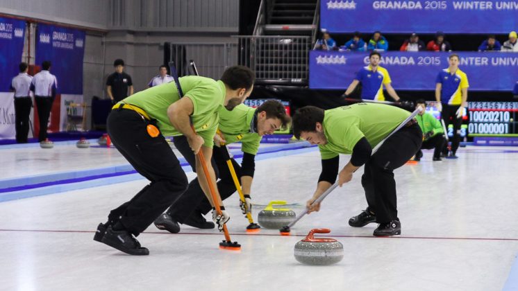 España perdió su partido en curling masculino. Foto: Antonio Ropero