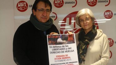UGT y CCOO se manifiestan el 18F en Granada en defensa de las libertades y el derecho a huelga