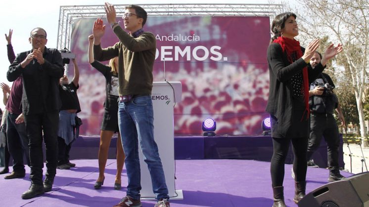 Íñigo Errejón participó en un acto en el Palacio de Congresos. Foto: Álex Cámara