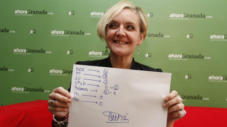 Paloma Medina contemplaba que su partido entraría por Granada. Foto: Álex Cámara