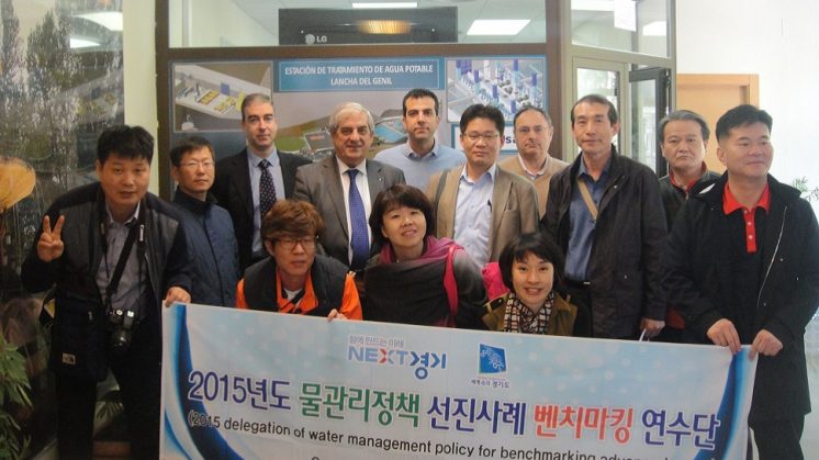 Una delegación de la empresa estatal de agua de Corea del Sur visita las plantas de Emasagra