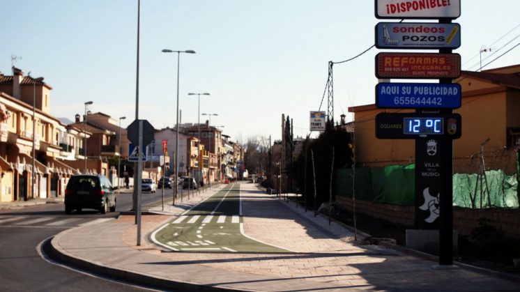 El nuevo tramo de carril bici en Ogíjares estará listo en unas semanas. Foto: aG.