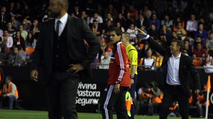 Abel Resino, durante el partido disputado este lunes en Valencia. Foto: Luis F. Ruiz 