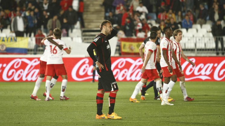 Juan Cala, durante el partido disputado este sábado en Almería. Foto: Álex Cámara