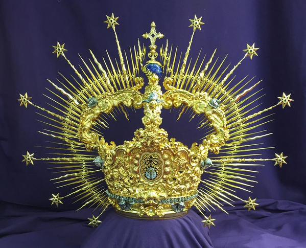 Imagen de la corona que se le impondrá a la Amargura este sábado. Foto: aG