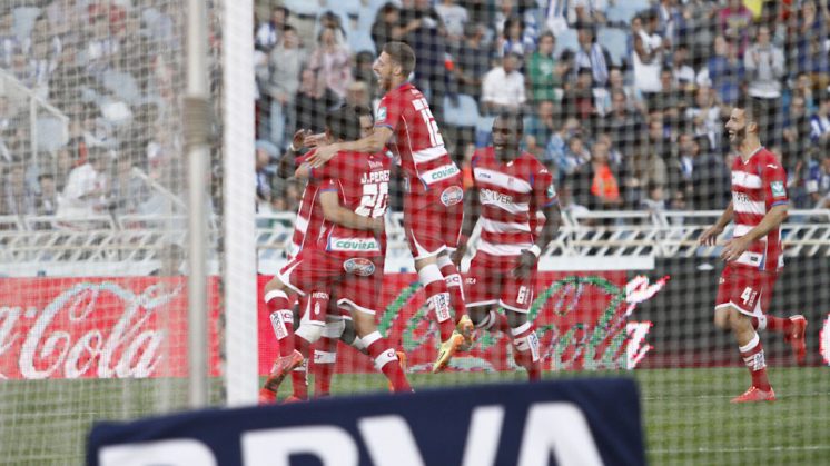 La racha meteórica del Granada CF en Primera División en las últimas cuatro jornadas le ha permitido salvarse. Foto: Álex Cámara