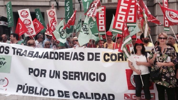 Masivo seguimiento en el cuarto día de movilización de trabajadores de Correo en Granada