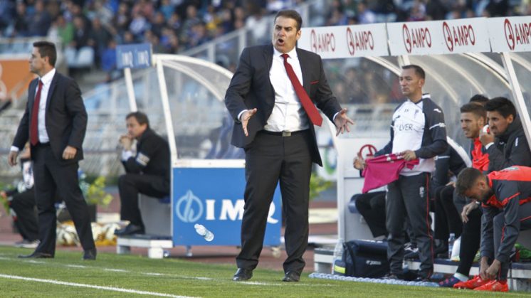 Sandoval, durante el partido disputado por el Granada CF en Anoeta. Foto: Álex Cámara