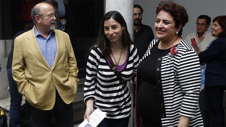 Marta Gutiérrez y Teresa Jiménez han comparecido posteriormente ante los periodistas. Foto: aG