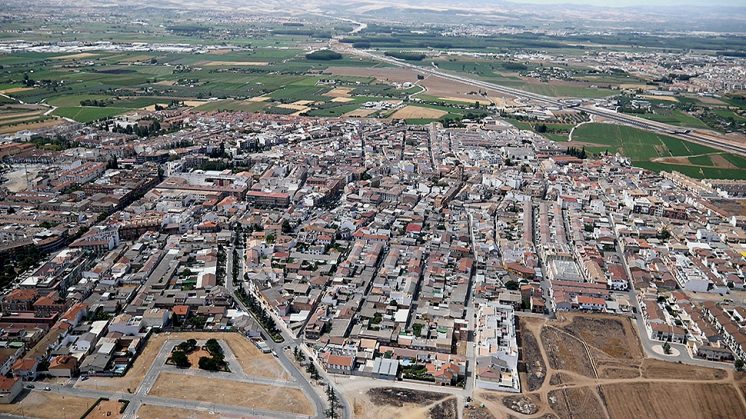 Imagen aérea de Albolote. Foto cedida por www.desdeelairegranada.com 