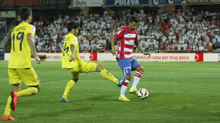 Javi Márquez en un lance del partido contra el Villarreal CF de la temporada pasada. Foto: Álex Cámara