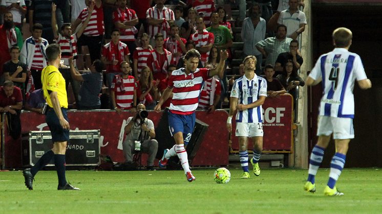 René Khrin fue el mejor jugador del Granada CF. Foto: Roberto Romera