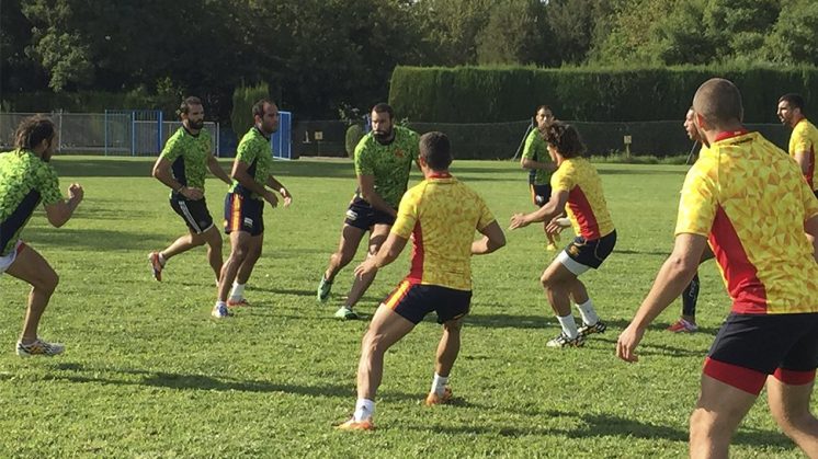La selección, durante uno de los entrenamientos en la Ciudad Deportiva de Armilla. Foto: Diputación de Granada.