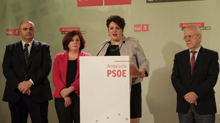 Teresa Jiménez ha hecho balance de la legislatura en una comparecencia ante los medios en la sede del PSOE. Foto: aG.