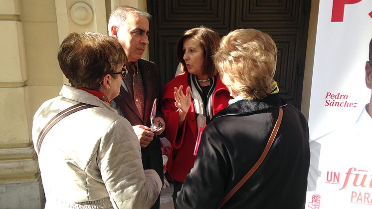 El PSOE ha compartido su programa en Gran Vía, en la capital. Foto: aG