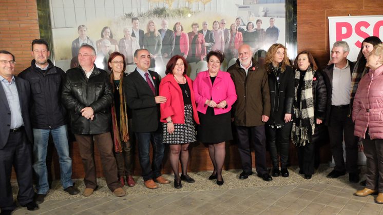 La líder provincial del PSOE acompañó a sus candidatos en el inicio de campaña. Foto: aG