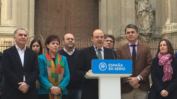Sebastián Pérez ha recordado durante el fin de campaña del PP que el diputado Mariano Lorente está imputado por supuestas irregularidades. Foto: aG