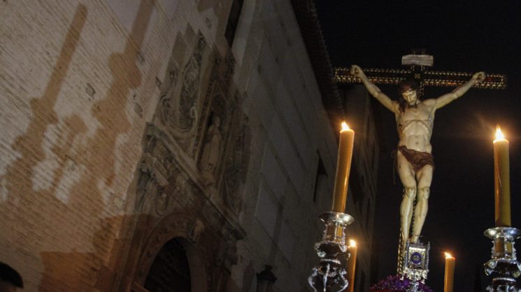 El Cristo de la Misericordia se quedó en Catedral la noche del Jueves Santo. Foto: Álex Cámara