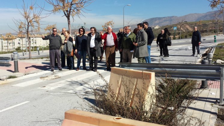 Los concejales del PSOE en el Ayuntamiento de Granada junto a vecinos de la zona han visitado la calle. Foto: aG