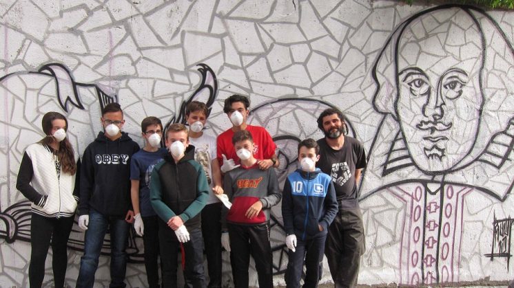 Estudiantes de inglés de La Zubia pintarán un enorme 'graffiti' dedicado a Shakespeare