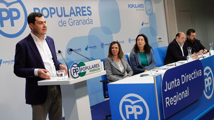 Moreno ha presidido la Junta Directiva Regional del PP-A en Granada. Foto: Álex Cámara