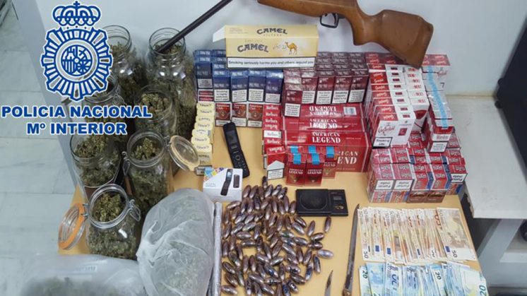 Dicho punto de venta de droga se había constituido como uno de los puntos de venta de hachís de Motril. Foto: Policía Nacional