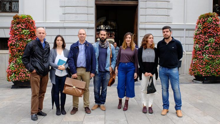 Los portavoces de los diversos partidos se han reunido en el Ayuntamiento de Granada. Foto: aG