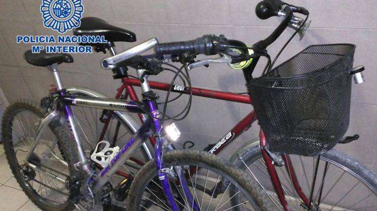 Bicicletas recuperadas por la Policía Nacional. Foto: Policía Nacional