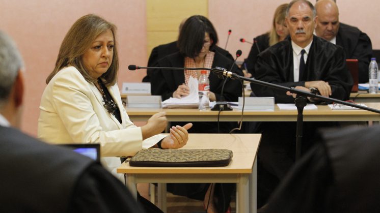 María del Mar Villafranca, en su declaración como testigo en el juicio. Foto: Álex Cámara