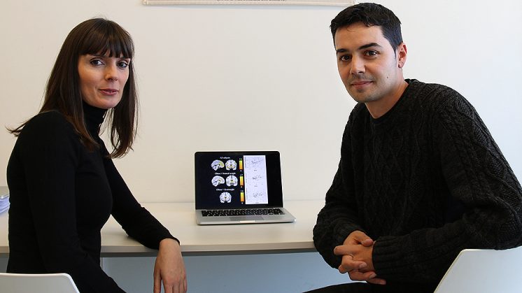 Los autores de esta investigación, Raquel Vilar y Juan Verdejo, del Centro de Investigación Mente, Cerebro y Comportamiento de la UGR. Foto: UGR