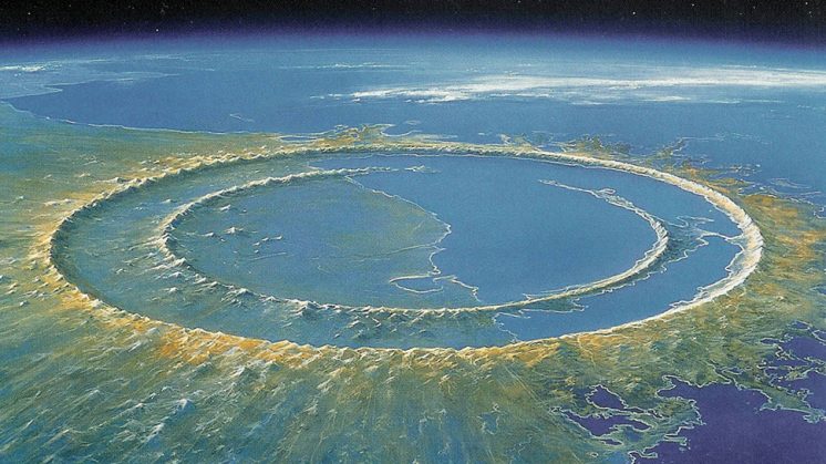 Imagen del cráter de Chicxulub en Yucatán (México). Fuente: www.link2universe.net