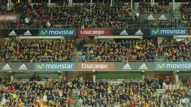 Partido de clasificación para el Mundial 2018 entre España y Macedonia en el Estadio Nuevo Los Carmenes.