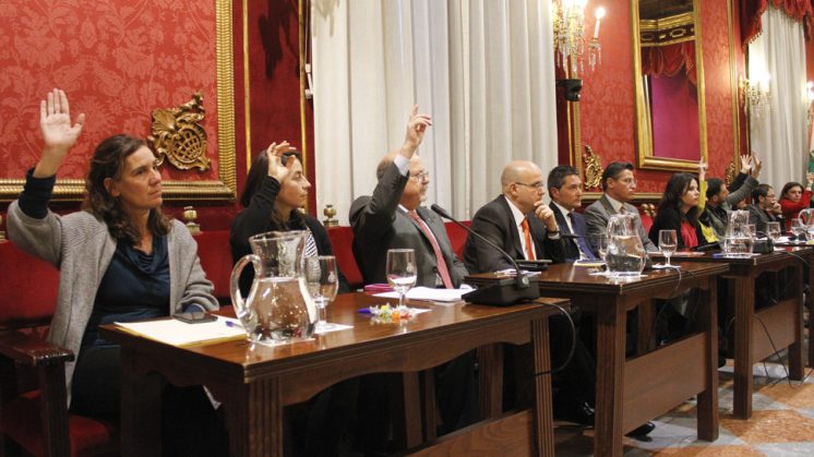 El grupo de Vamos Granada ha respaldado de forma conficionada el proyecto de Ordenanzas. Foto: Álex Cámara